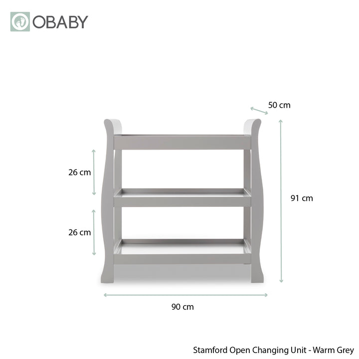 Obaby Stamford Space Saver Warm Grey 5 Piece Nursery Bundle