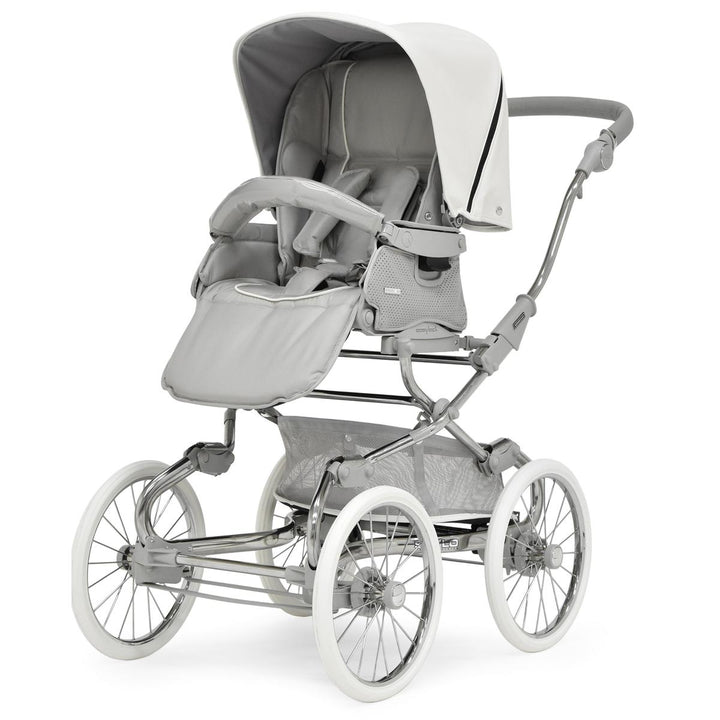 Bebecar Stylo Class+ Pram + Lie Flat Car Seat Travel System + Raincover, FREE Changing Bag, Halo