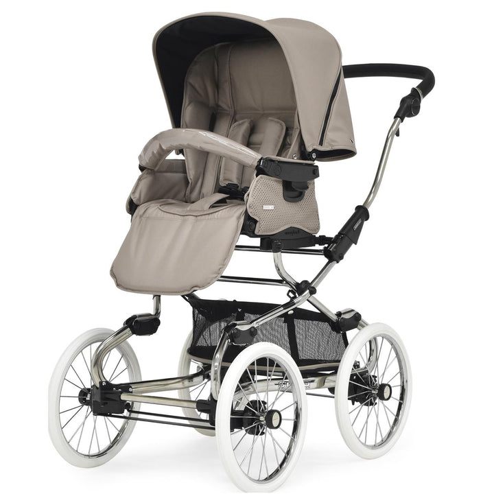Bebecar Stylo Class+ Pram + New Aurea Car Seat Travel System + Raincover, FREE Changing Bag, Truffle