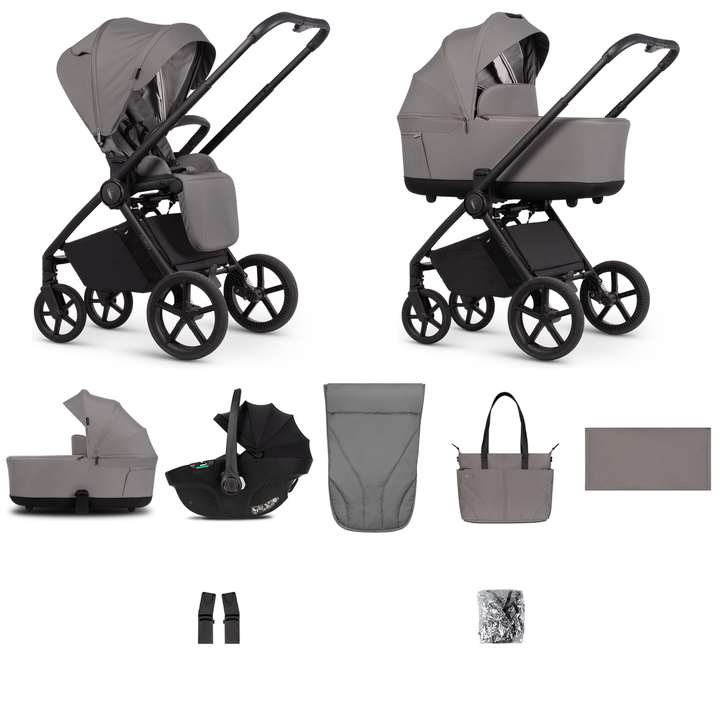 Venicci Claro 2 - 3 in 1 Travel System Bundle, Fog - complete bundle