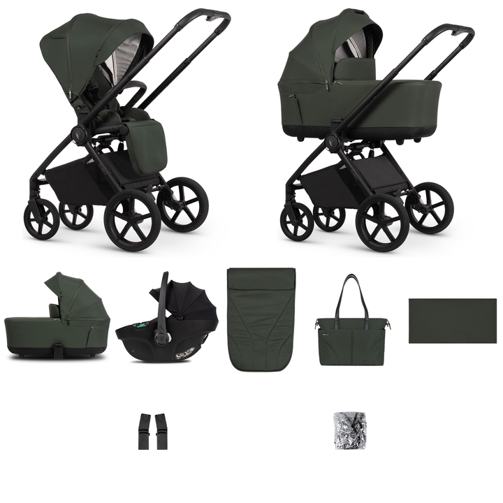 Venicci Claro 2 - 3 in 1 Travel System Bundle, Forest - complete bundle