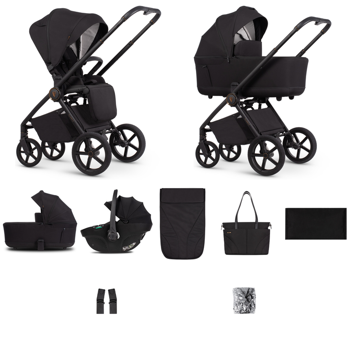 Venicci Claro 2 - 3 in 1 Travel System Bundle, Noir - complete bundle
