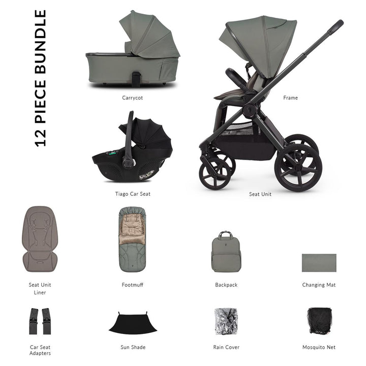 Venicci Upline 3 - 3 in 1 Travel System Bundle, Aloe