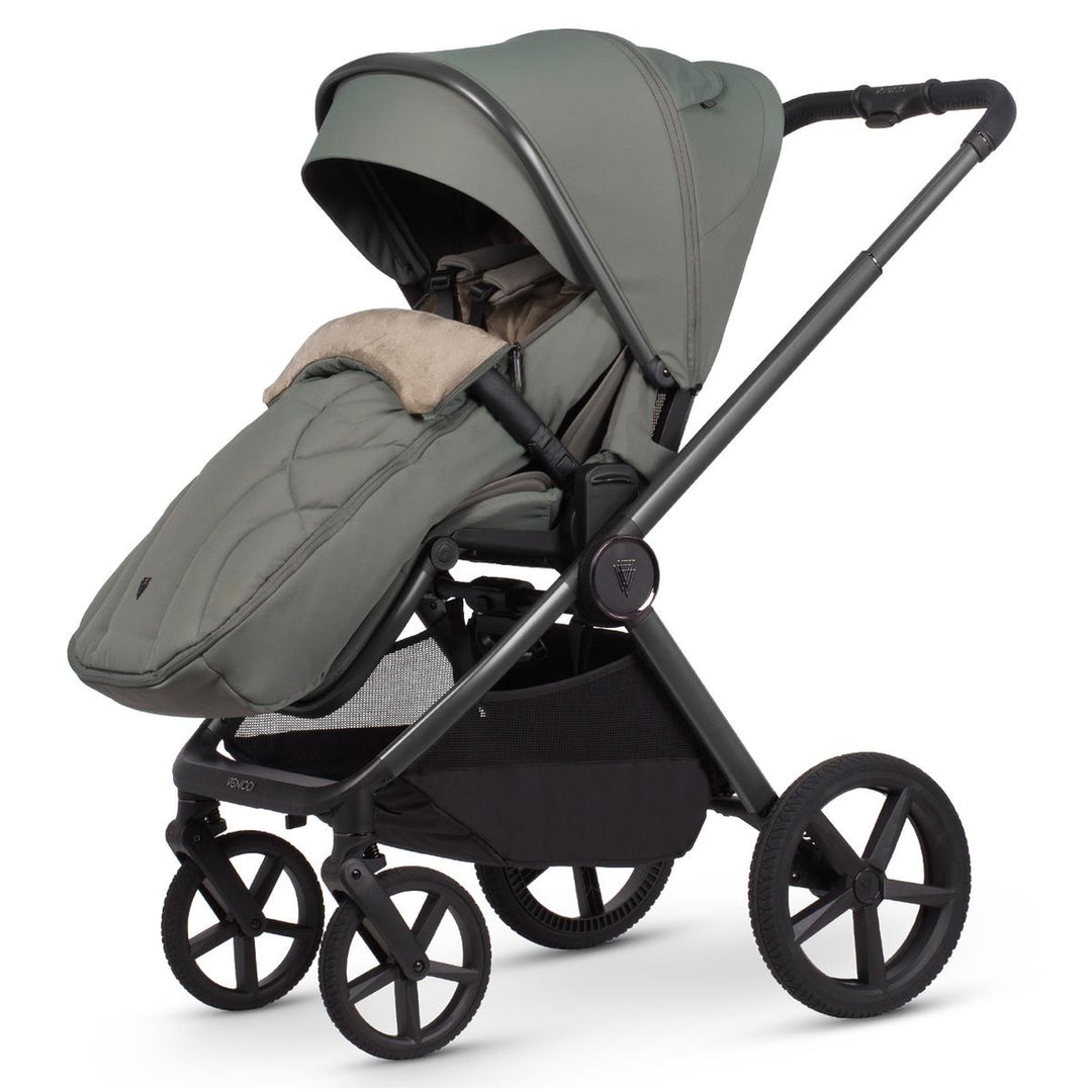 Venicci Upline 3 - 2 in 1 Pram - 11 Piece Bundle, Aloe