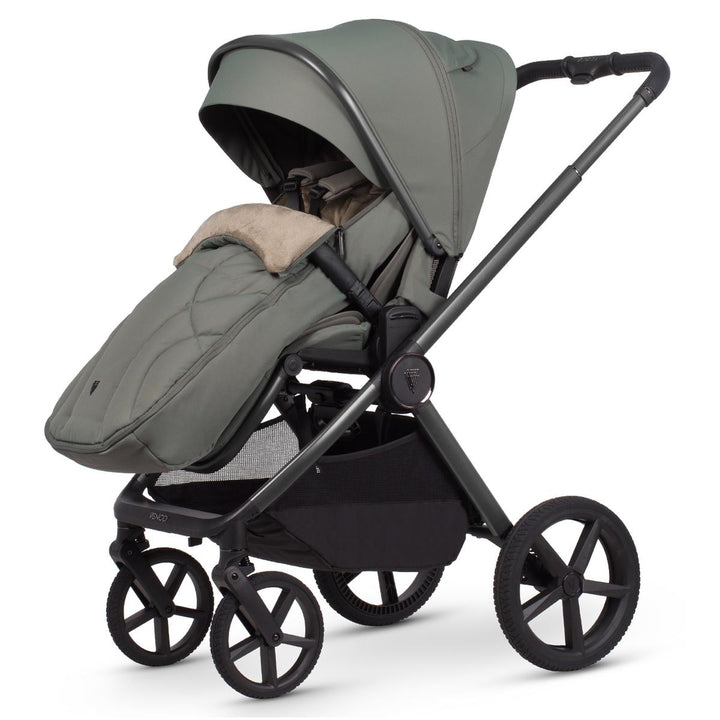 Venicci Upline 3 - 2 in 1 Pram - 11 Piece Bundle, Aloe