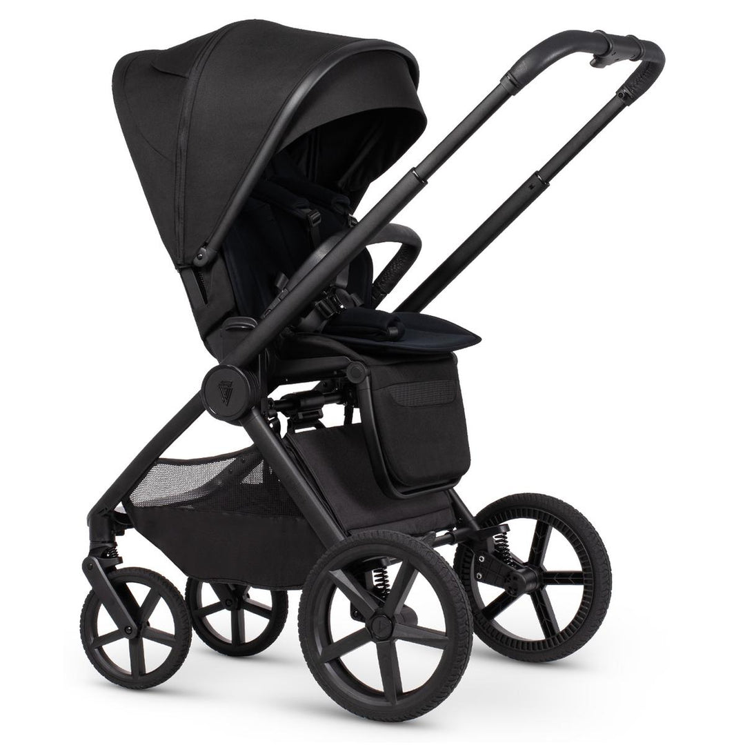 Venicci Upline 3 - 2 in 1 Pram - 11 Piece Bundle, Onyx