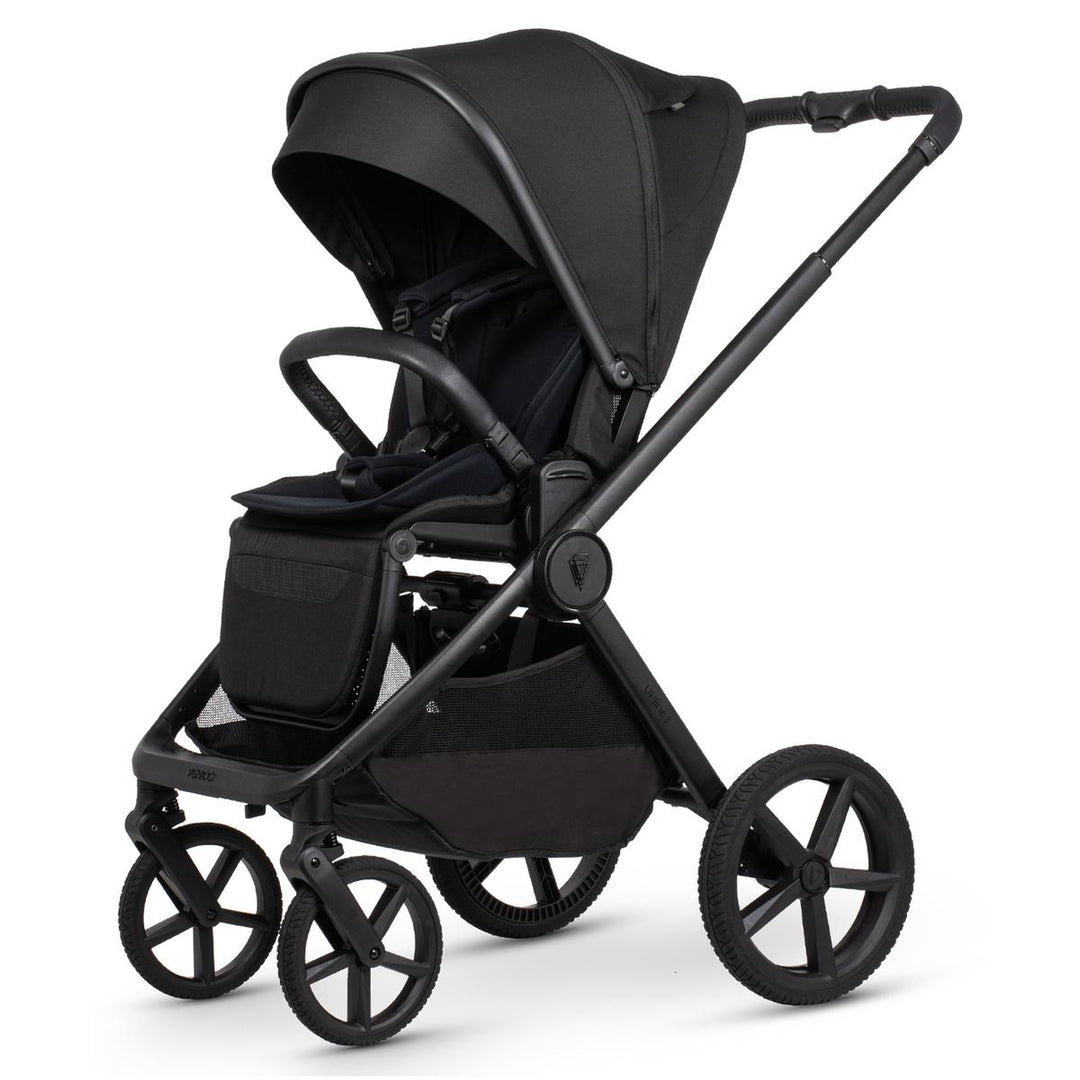 Venicci Upline 3 - 3 in 1 + Base Complete Travel System Bundle, Onyx