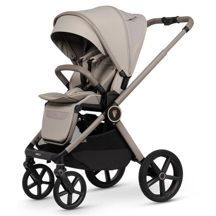 Venicci Upline 3 - 3 in 1 + Base Complete Travel System Bundle, Pebble