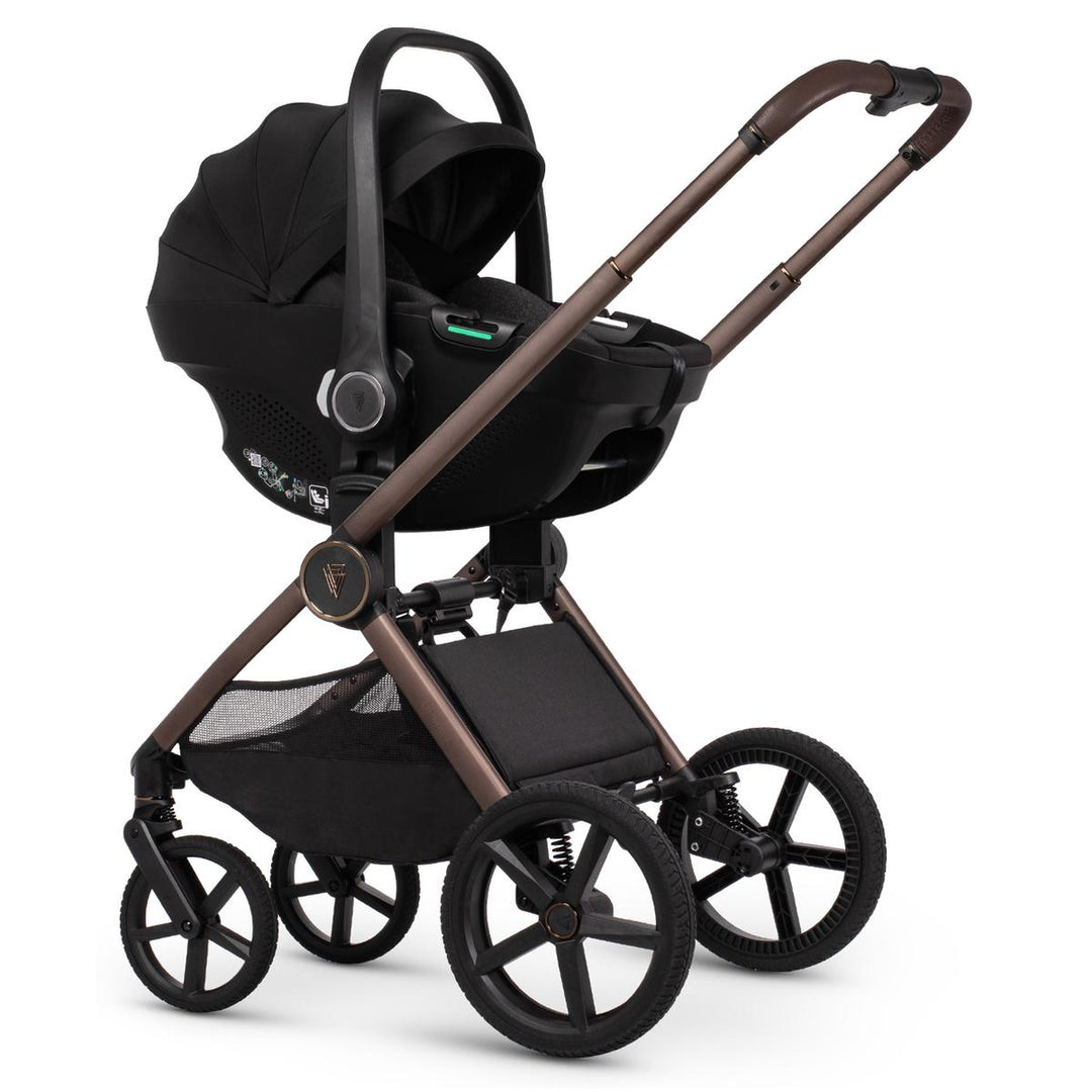 Venicci Upline 3 - 3 in 1 + Base Complete Travel System Bundle, Sand
