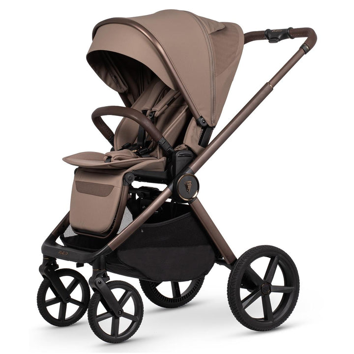 Venicci Upline 3 - 3 in 1 + Base Complete Travel System Bundle, Sand