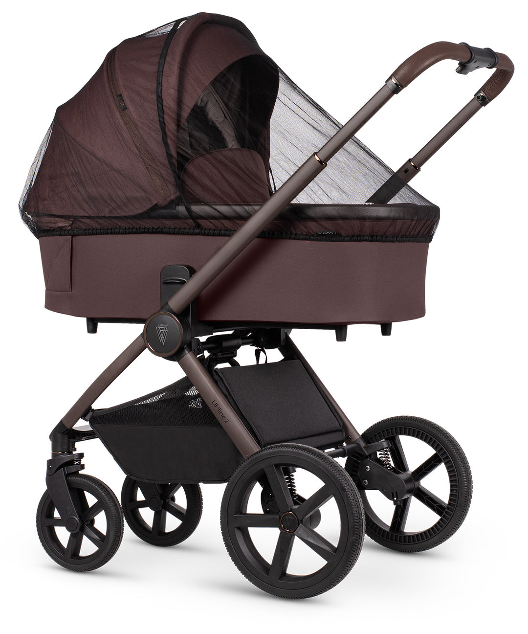 Venicci Upline 2 SE - 2 in 1 Pram - 9 Piece Bundle, Burgundy