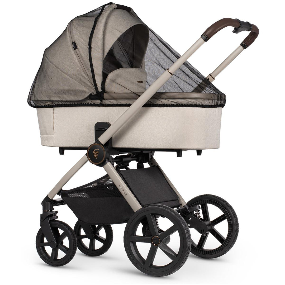 Venicci Upline 2 - 3 in 1 + Base Complete Travel System Bundle, Stone Beige