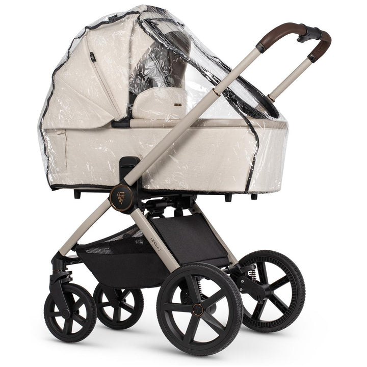 Venicci Upline 2 - 3 in 1 + Base Complete Travel System Bundle, Stone Beige
