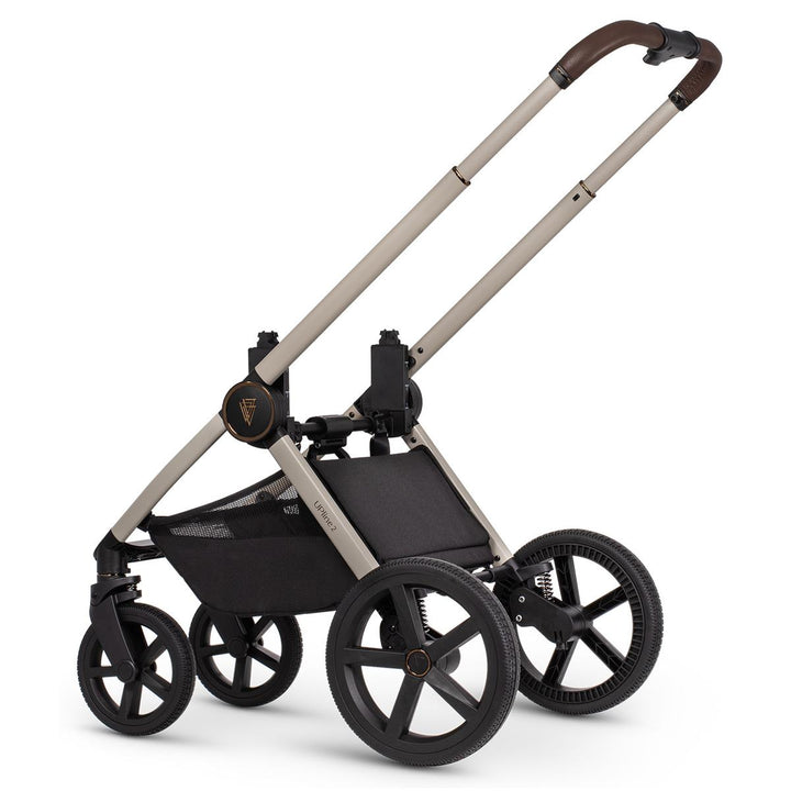 Venicci Upline 2 - 3 in 1 + Base Complete Travel System Bundle, Stone Beige