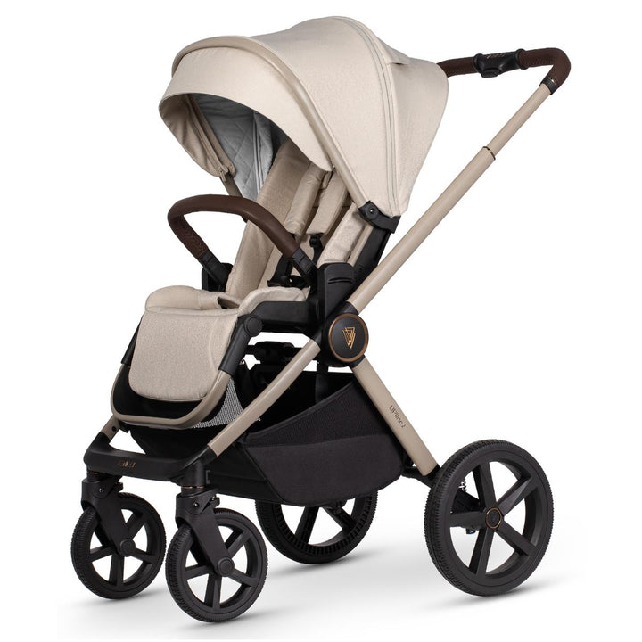 Venicci Upline 2 - 2 in 1 Pram - 9 Piece Bundle, Stone Beige