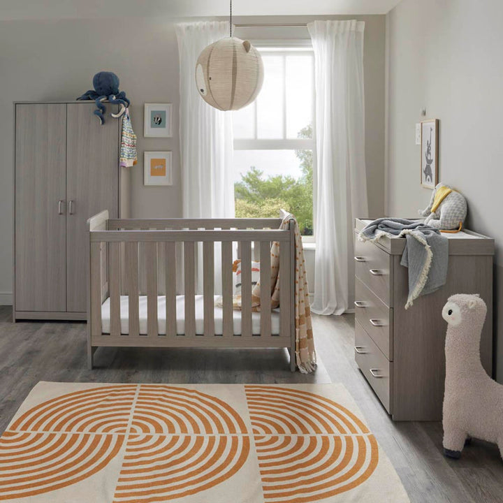 Babymore Caro Mini 3 Piece Room Set, Grey Wash