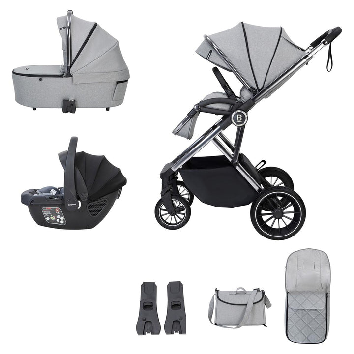 Babymore Chia Coco Travel System Bundle, Pearl Grey