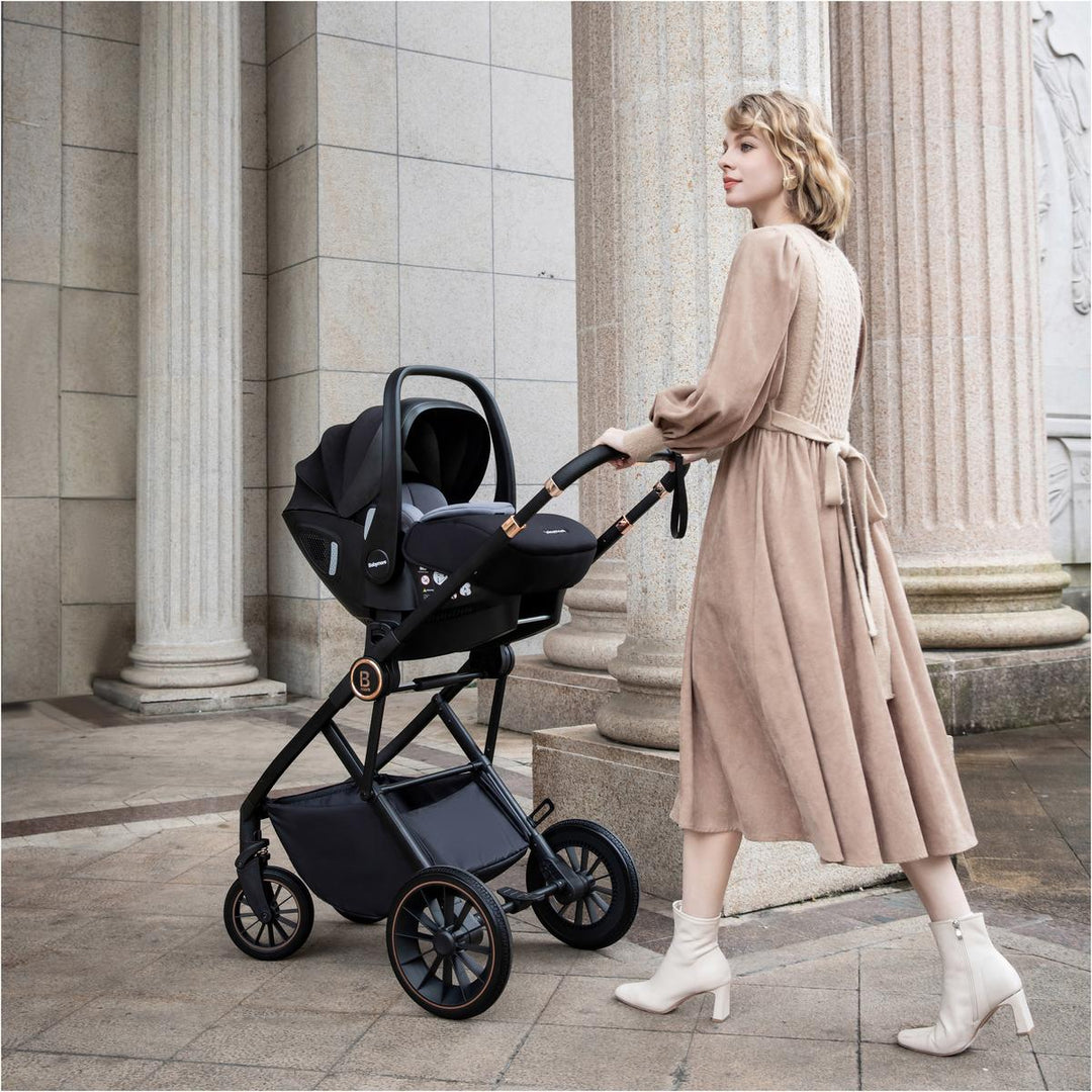 Babymore Chia Pecan Isofix Travel System Bundle, Midnight Blue