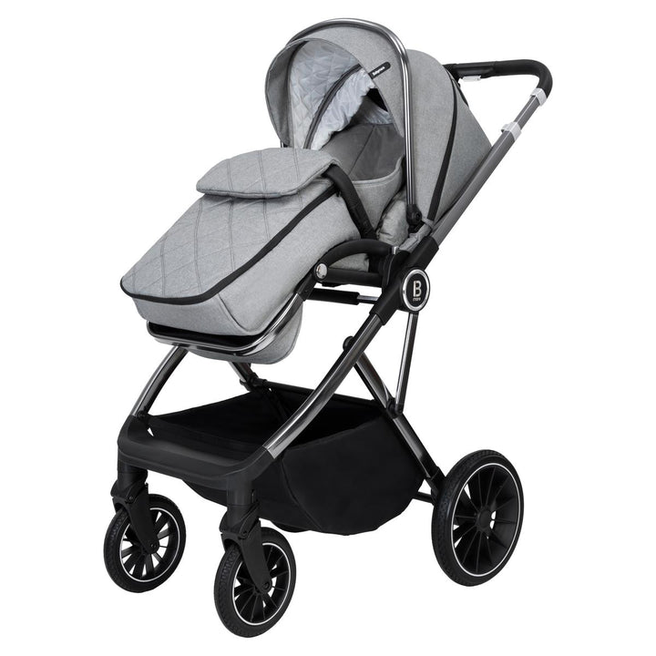 Babymore Chia Pram & Pushchair Bundle, Pearl Grey