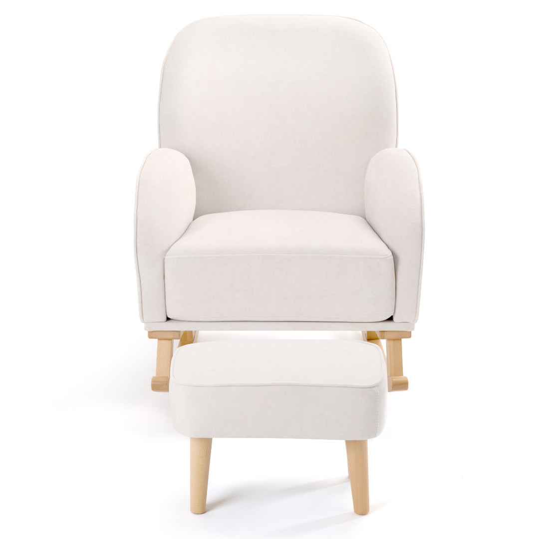 Babymore Freya Nursing Chair with Footstool, Cream