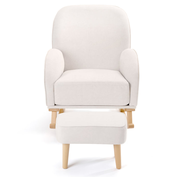 Babymore Freya Nursing Chair with Footstool, Cream