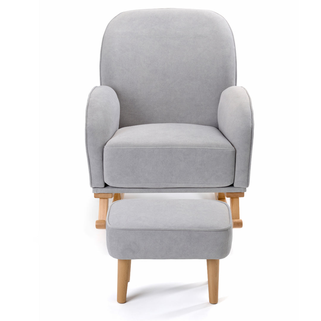 Babymore Freya Nursing Chair with Footstool, Grey