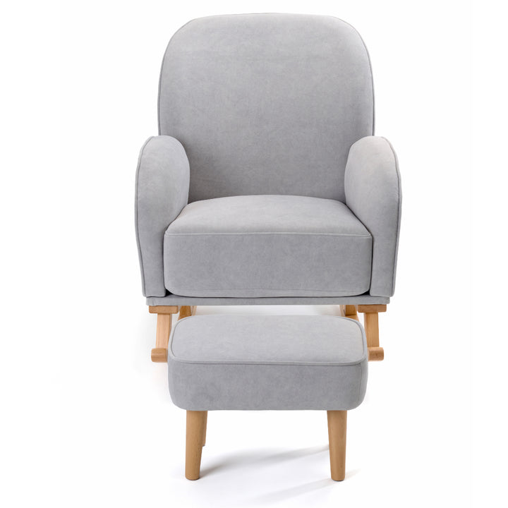 Babymore Freya Nursing Chair with Footstool, Grey