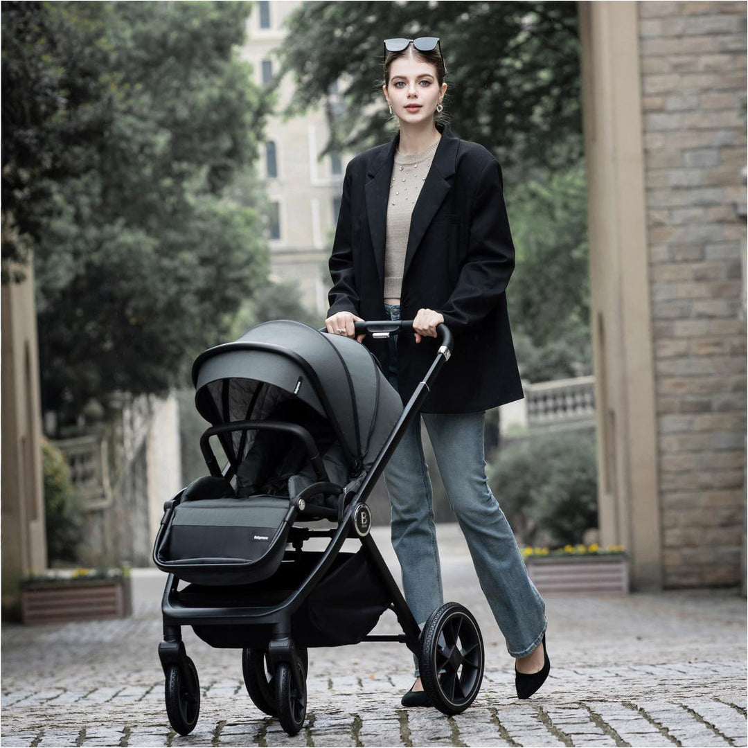 Babymore Kai Pecan Travel System Bundle, Forest Grey