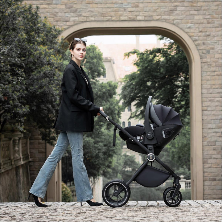 Babymore Kai Pecan Travel System Bundle, Forest Grey