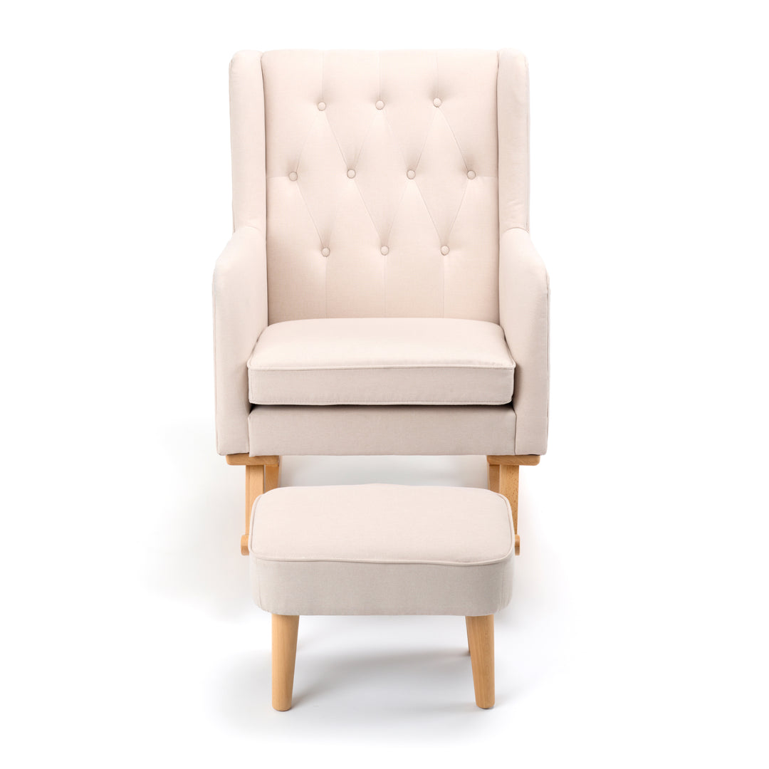 Babymore Lux Nursing Chair with Footstool, Cream