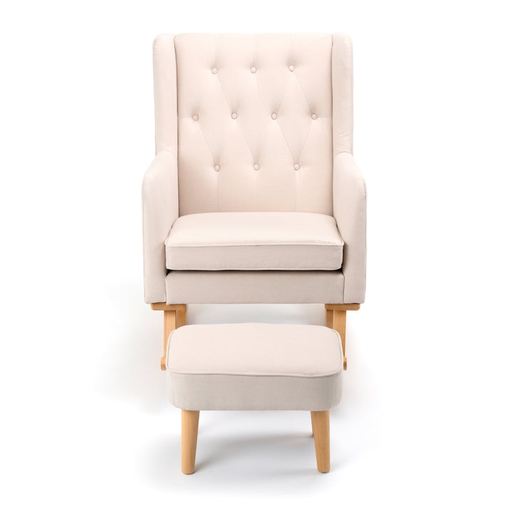 Babymore Lux Nursing Chair with Footstool, Cream
