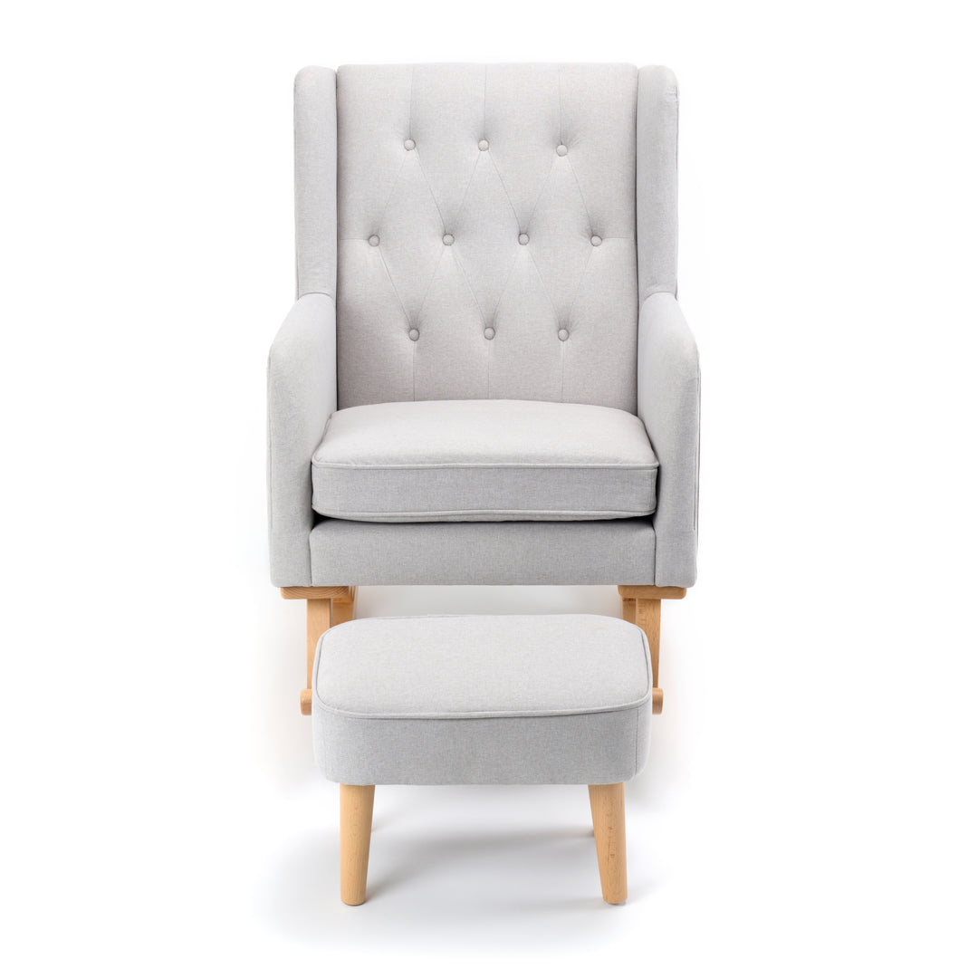Babymore Lux Nursing Chair with Footstool, Grey