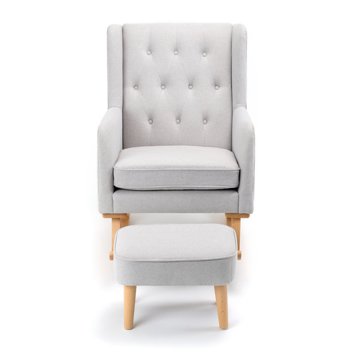 Babymore Lux Nursing Chair with Footstool, Grey