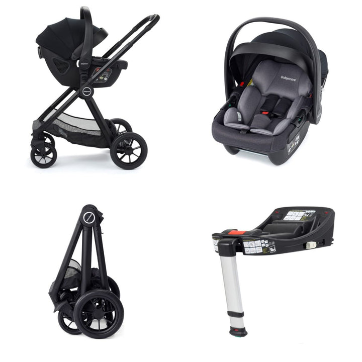 Babymore Mimi Coco with Base Travel System - Black