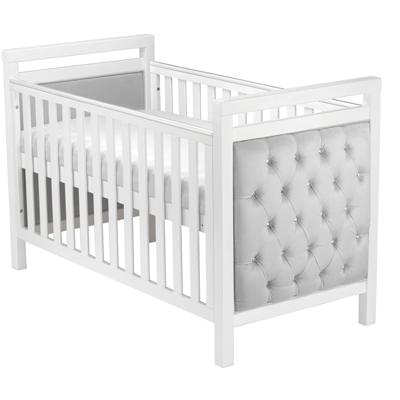 Babymore Velvet Deluxe Cot Bed, White