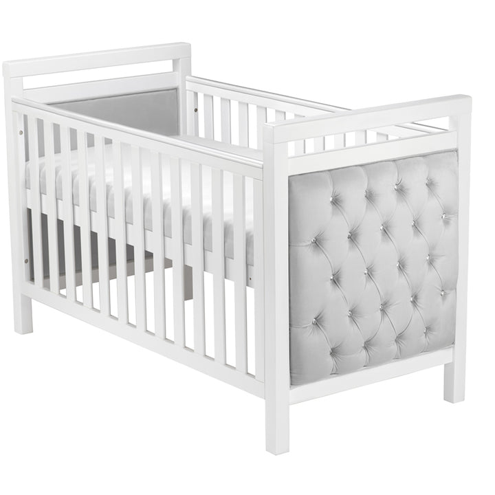 Babymore Velvet Deluxe Cot Bed, White