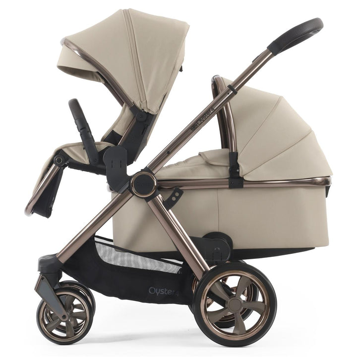 Babystyle Oyster 4 Tandem Pebble 360 Pro Travel System Bundle, Buttermilk