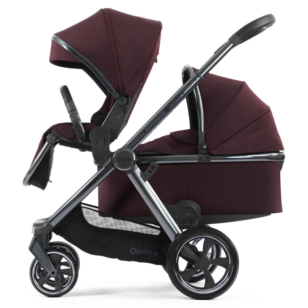 Babystyle Oyster 4 Tandem Travel System Bundle, Mulberry