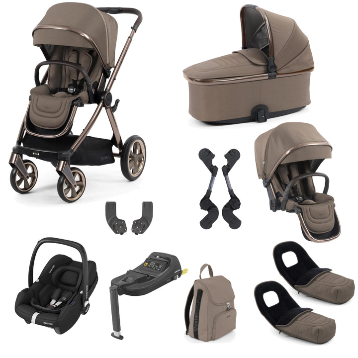 Babystyle Oyster 4 Tandem Cabriofix i-Size Travel System Bundle, Mink