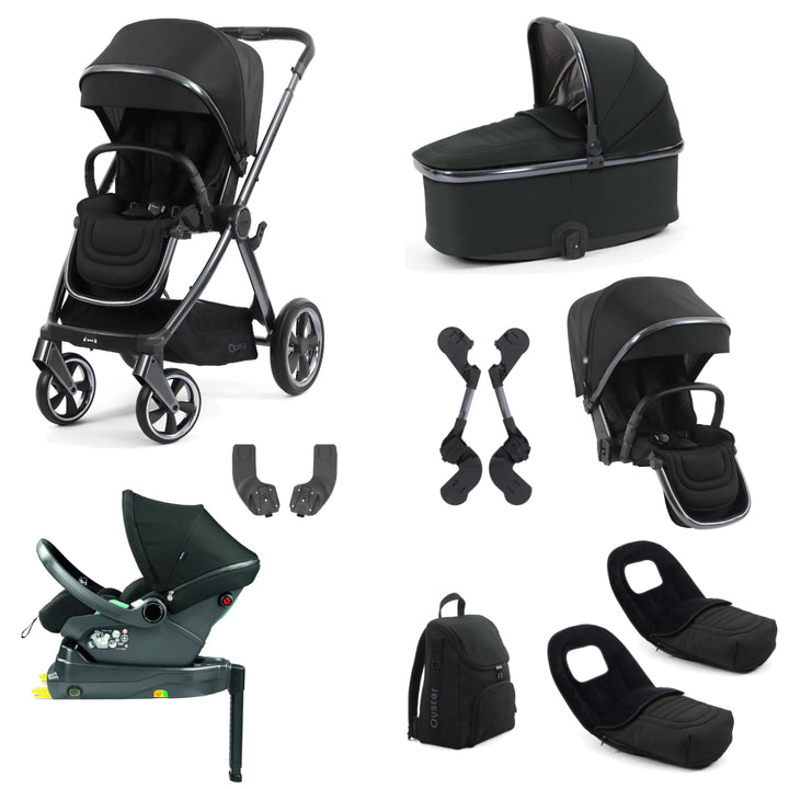 Babystyle Oyster 4 Tandem Primo Viaggio Lounge Travel System Bundle, Black Olive