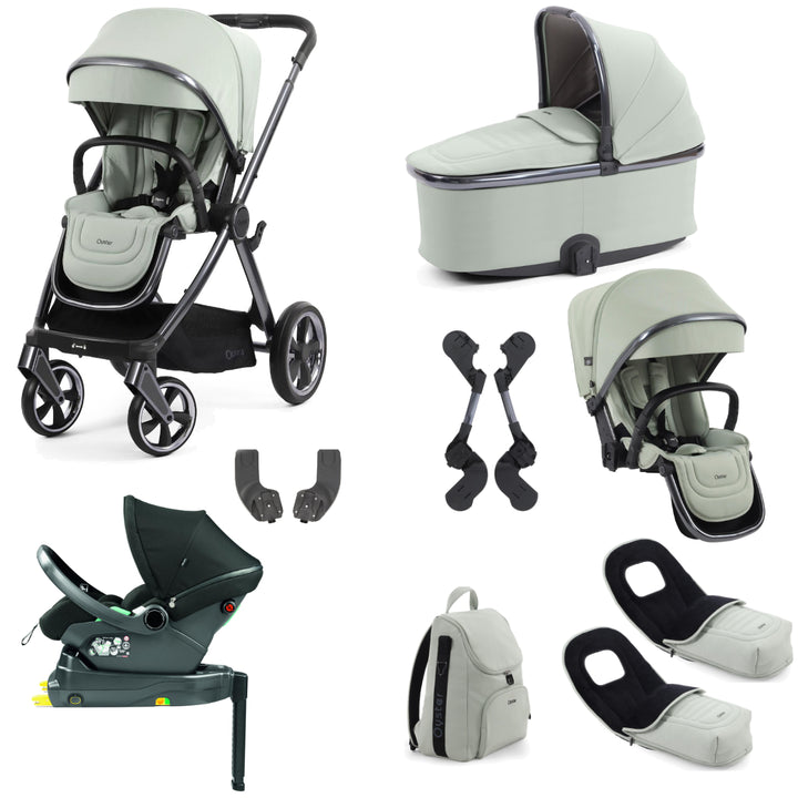 Babystyle Oyster 4 Tandem Primo Viaggio Lounge Travel System Bundle, Pistachio