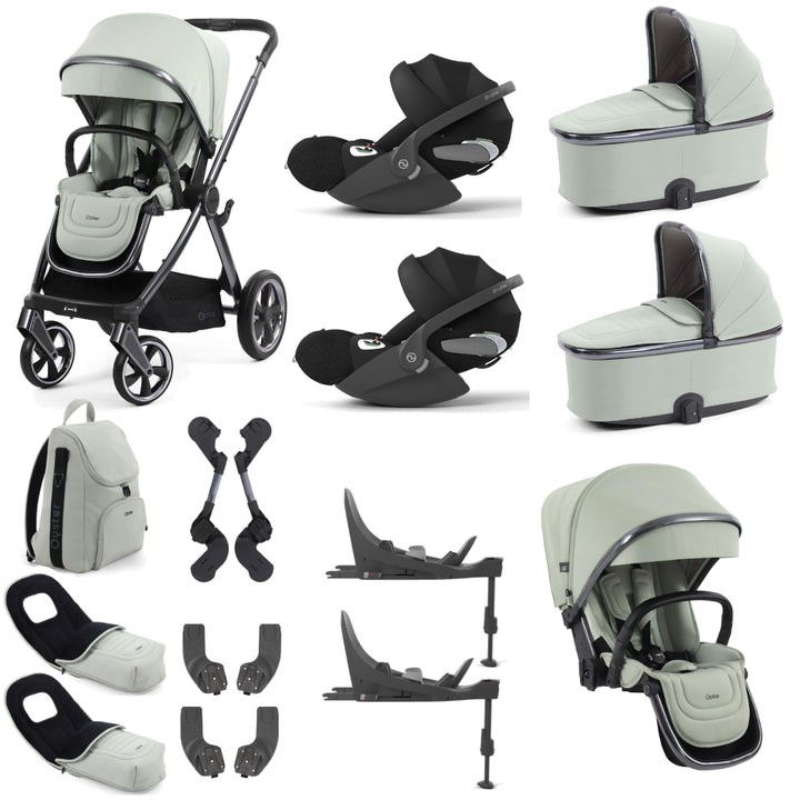 Babystyle Oyster 4 Twin Cloud T Travel System Bundle, Pistachio