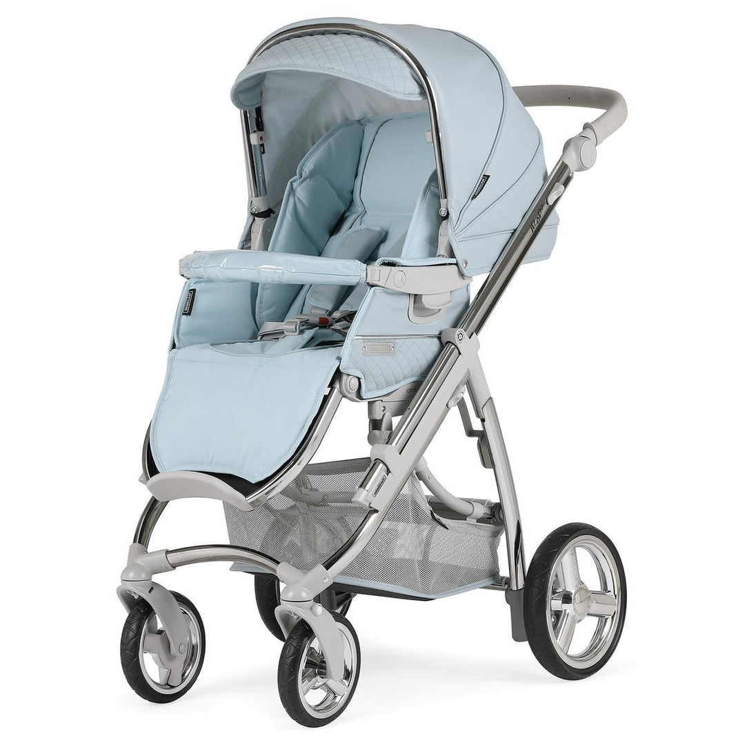 Bebecar Ip-Op Classic XL Trio 3 in 1 Travel System + Lie Flat Car Seat FREE Changing Bag, Baby Blue