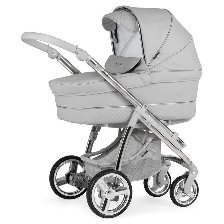 Bebecar Ip-Op Classic XL Trio 3 in 1 Travel System + Lie Flat Car Seat, FREE Changing Bag, Polished Pebble
