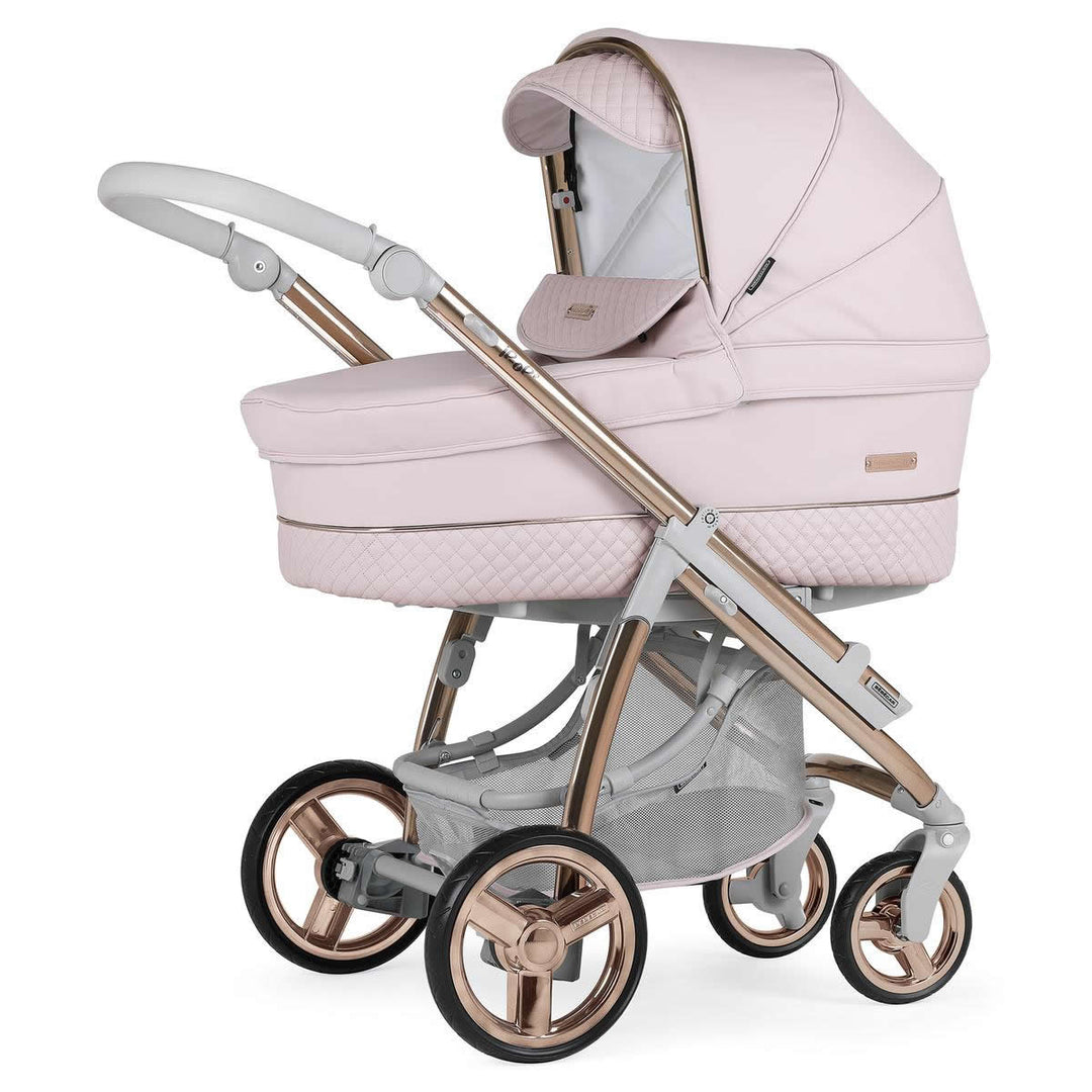 Bebecar Ip-Op Classic XL Trio 3 in 1 Travel System + Lie Flat Car Seat, FREE Changing Bag, Rose Blush