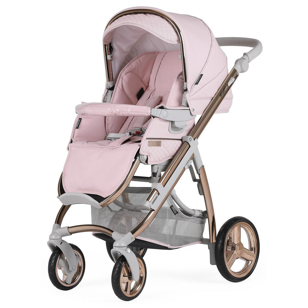 Bebecar Ip-Op Classic XL Duo 2 in 1 Pram + Raincover, FREE Changing Bag, Rose Blush