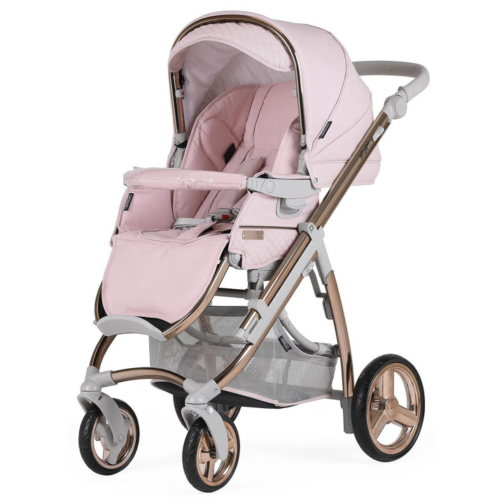 Bebecar Ip-Op Classic XL Trio 3 in 1 Travel System + Lie Flat Car Seat, FREE Changing Bag, Rose Blush