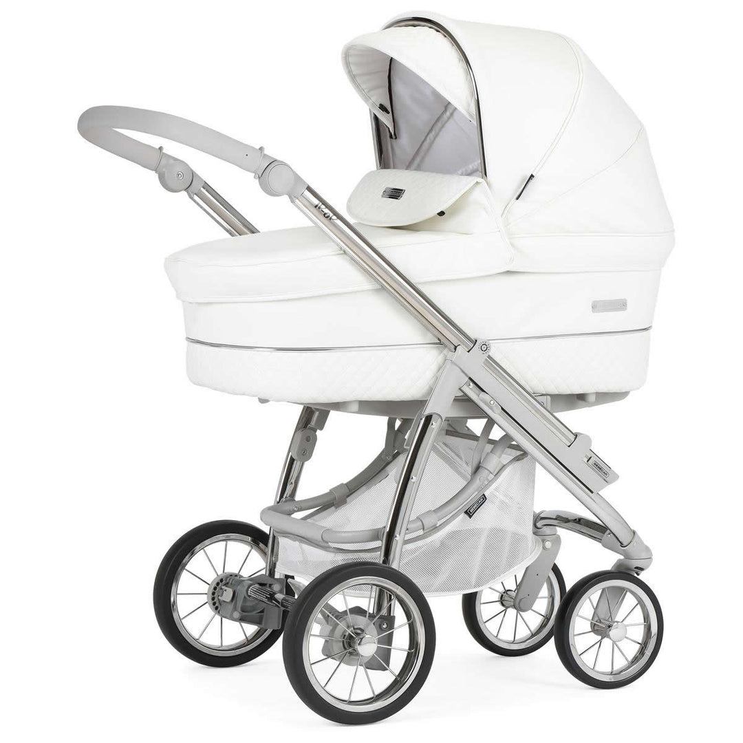Bebecar Ip-Op Classic XL Duo 2 in 1 Pram + Raincover + FREE Changing Bag, White Delight