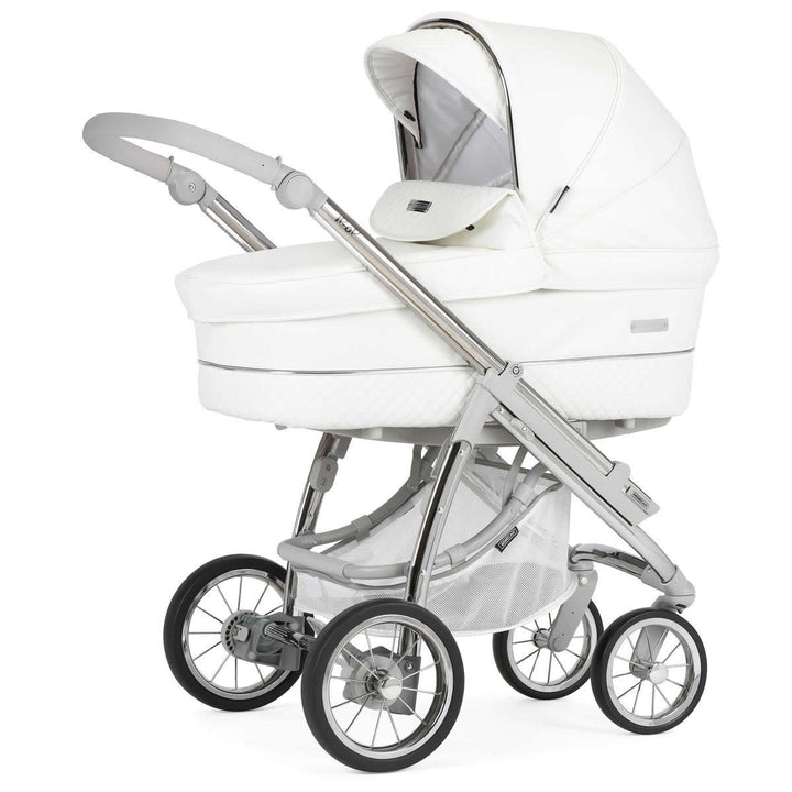 Bebecar Ip-Op Classic XL Duo 2 in 1 Pram + Raincover + FREE Changing Bag, White Delight
