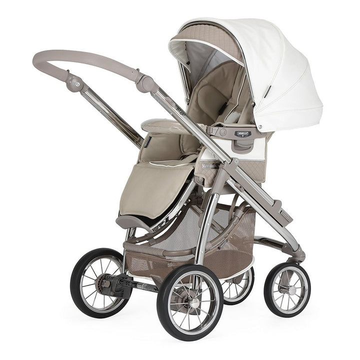 Bebecar Ip-Op Classic XL Duo 2 in 1 Pram + Raincover, FREE Changing Bag, Iced Mocha